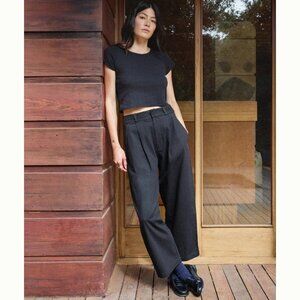 First Rite Ana Crop Trouser Black Twill